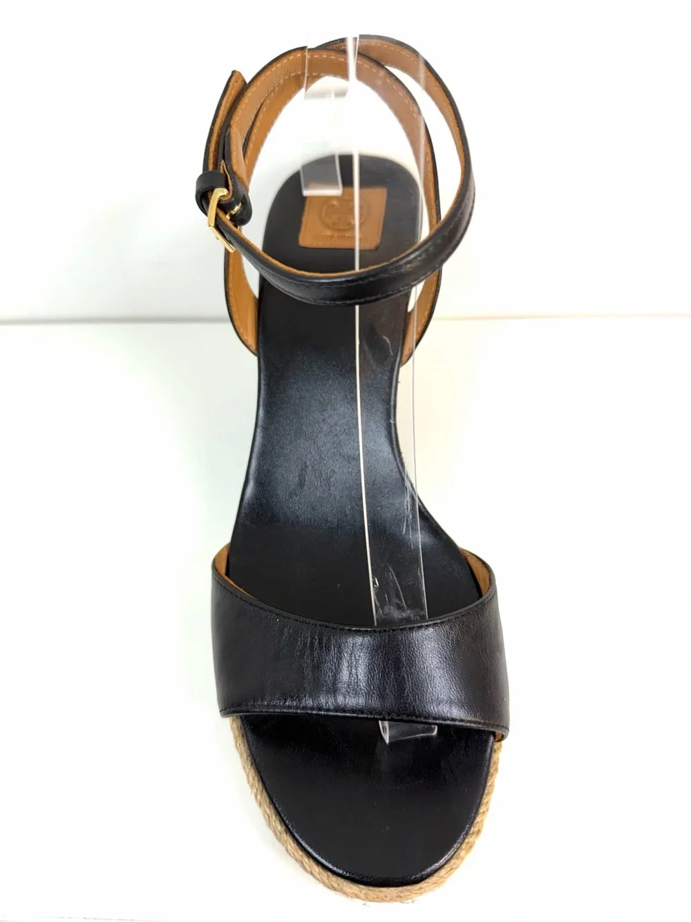 Tory Burch Black Ankle-Strap Wedge Sandals